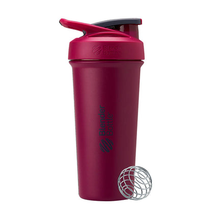 Blender Bottle Strada™ SLEEK Stainless Steel & Insulated 24oz / 710mL, Spill-Proof With A Lockable Flip Cap; Please Choose Your Colour