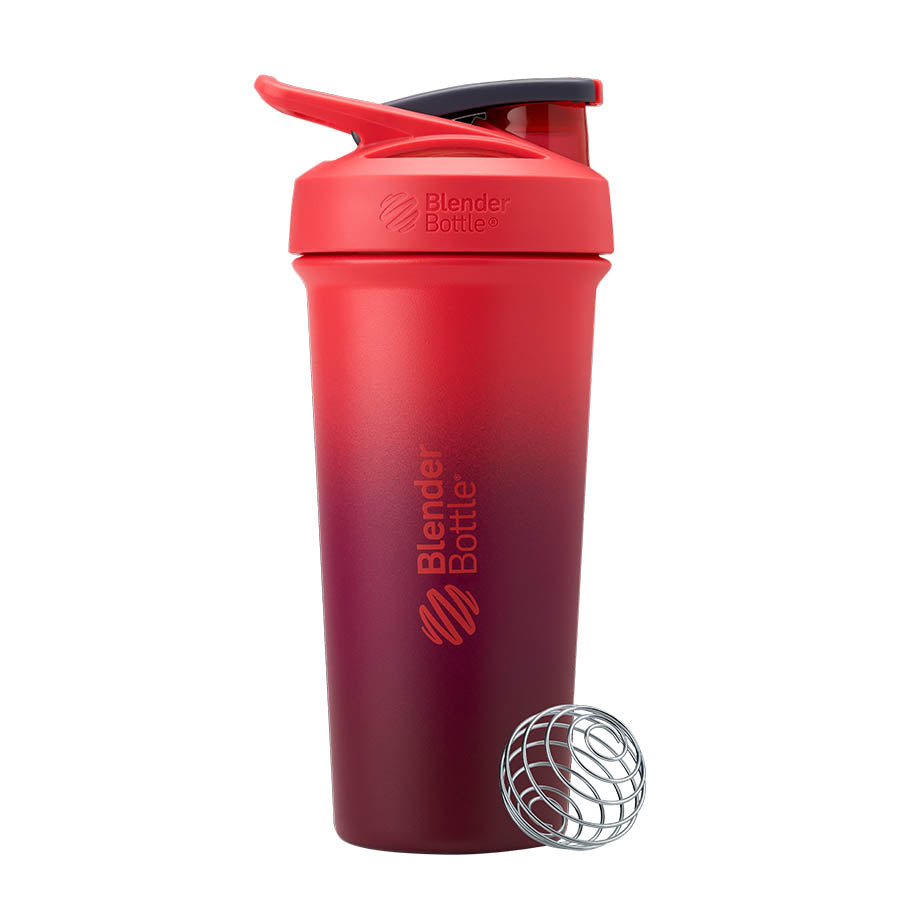 Blender Bottle Strada™ SLEEK Stainless Steel & Insulated 24oz / 710mL, Spill-Proof With A Lockable Flip Cap; Please Choose Your Colour