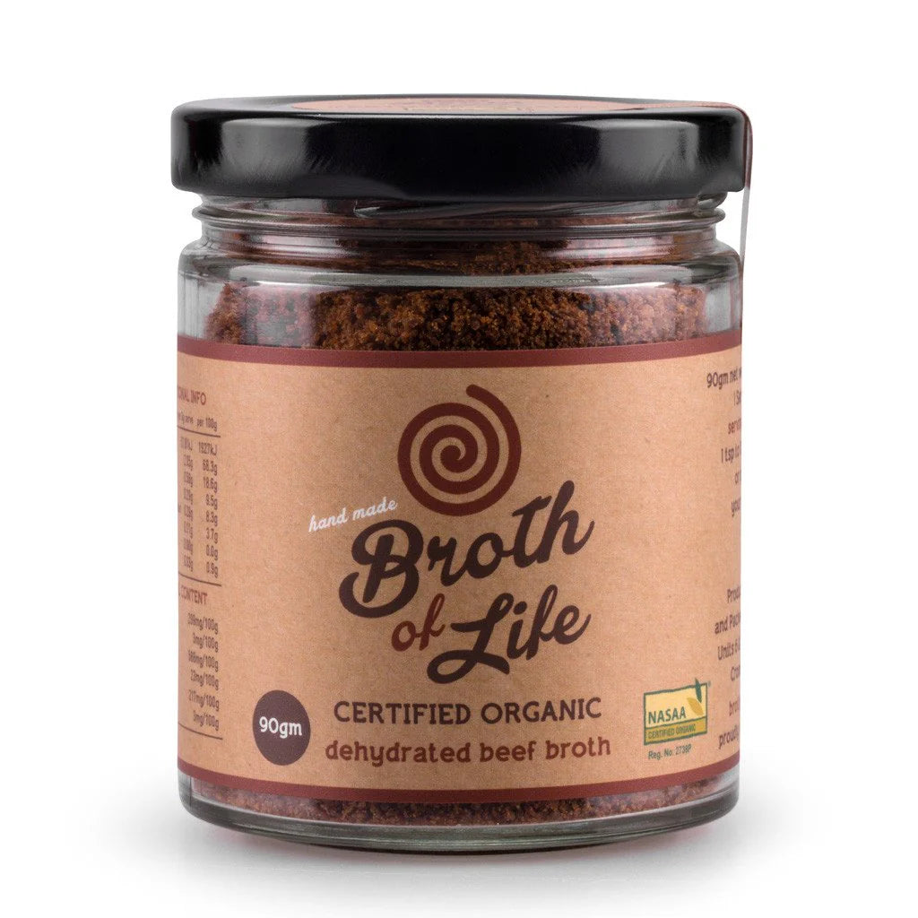 Broth Of Life Certified Organic Dehydrated Beef Broth 45g Or 90g, Nothing To Hide!
