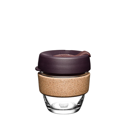 KeepCup Brew Glass Cup With A Cork Band | XS-6oz, S-8oz, M-12oz Or L-16oz, Please Select Your Colour Combination