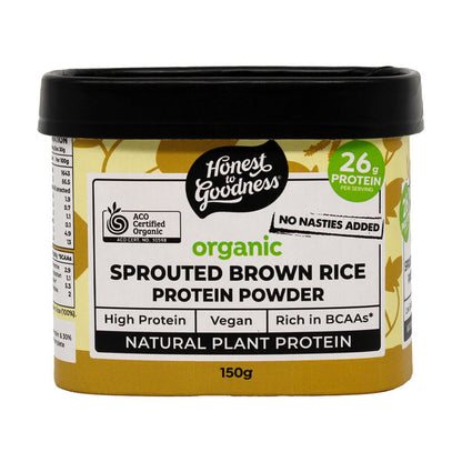 Honest To Goodness Certified Organic Sprouted Brown Rice Protein Powder 150g, Performance & Recovery