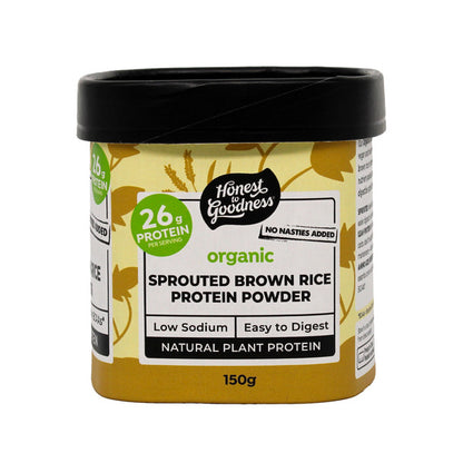Honest To Goodness Certified Organic Sprouted Brown Rice Protein Powder 150g, Performance & Recovery