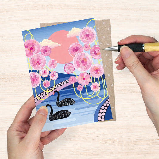Earth Greetings We Met In Spring Card, Claire Ishino Collection (Includes One Card & One Kraft Envelope)
