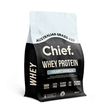 Chief Whey Protein Concentrate 900g, Please Choose Your Flavour!