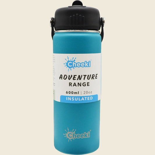 Cheeki Adventure Stainless Steel Bottle 600ml, Choose Your Colourway!