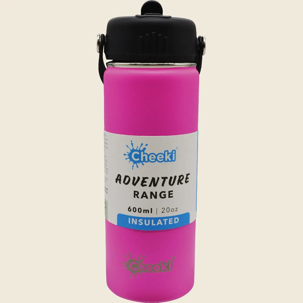 Cheeki Adventure Stainless Steel Bottle 600ml, Choose Your Colourway!