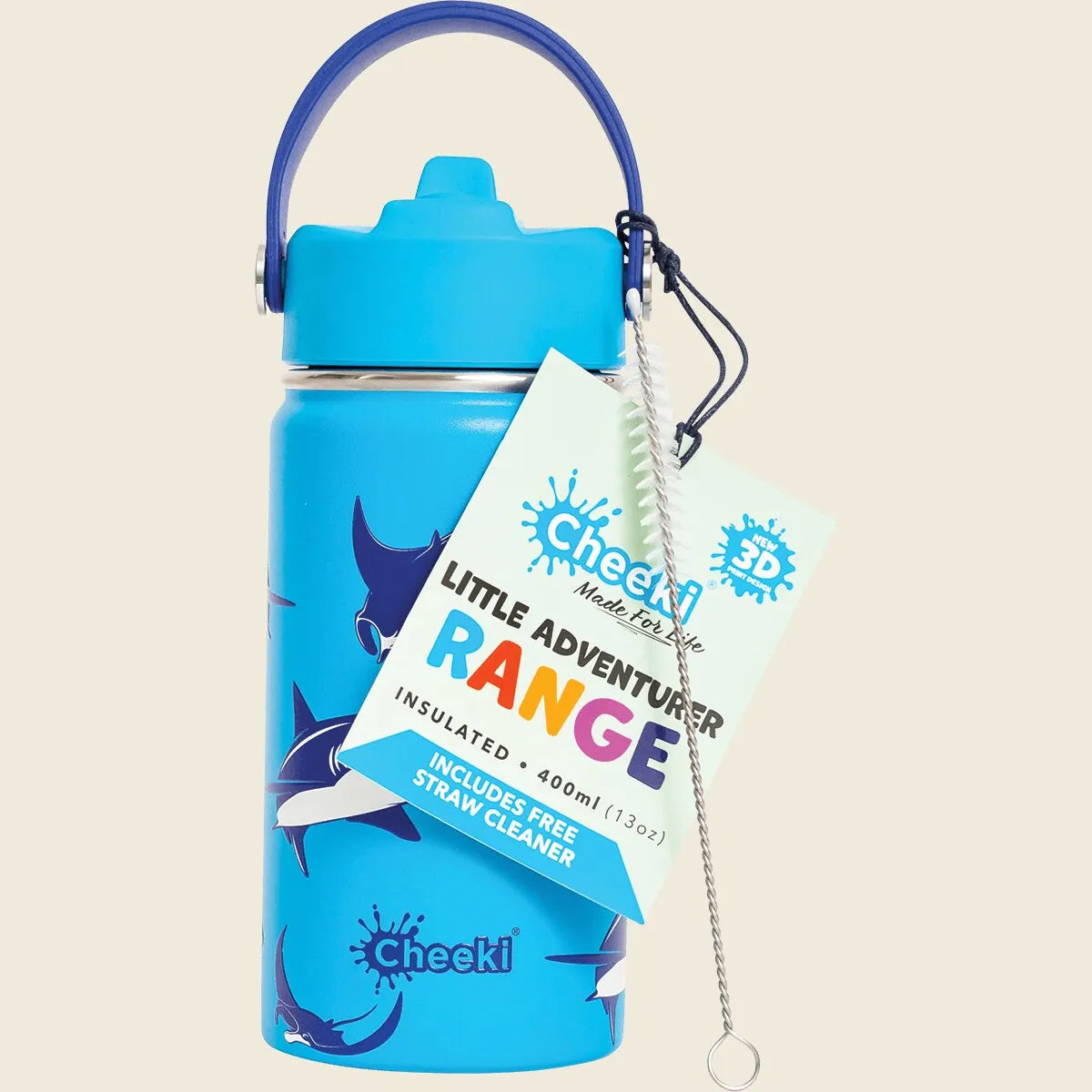 Cheeki Insulated Little Adventurer Bottle 400mL, Choose Your Colourway!