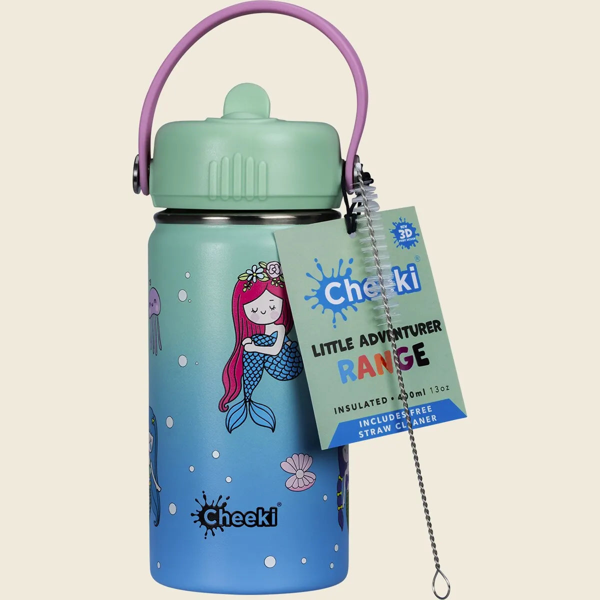 Cheeki Insulated Little Adventurer Bottle 400mL, Choose Your Colourway!