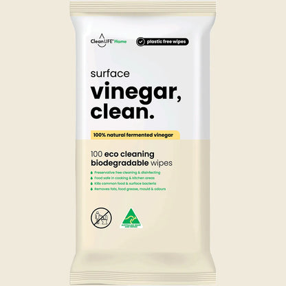 CleanLIFE Vinegar Clean Floor Plastic Free Wipes 40pk, Powerful Clean Planet Approved. (Copy)