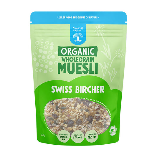 Chantal Organics Certified Organic Swiss Bircher Muesli 350g, Fibre-Rich Breakfast