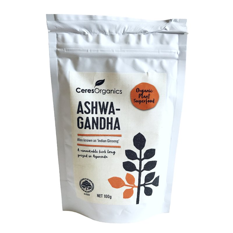 Ceres Organics Ashwagandha Powder 100g, Certified Organic