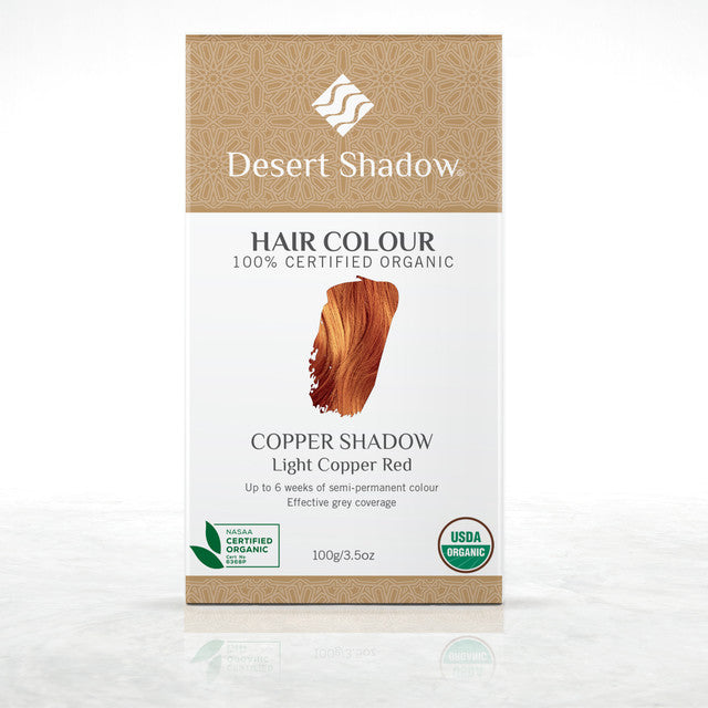 Desert Shadow Certified Organic Hair Colour 100g, Copper Shadow; Light Copper Red
