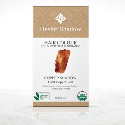 Desert Shadow Certified Organic Hair Colour 100g, Copper Shadow; Light Copper Red
