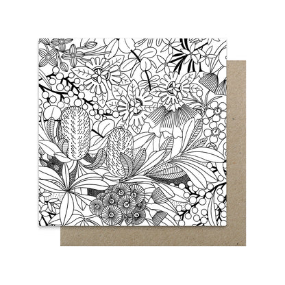 Earth Greetings 6 Greeting Colouring Cards, Dream In Flowers Design From The Claire Ishino Collection