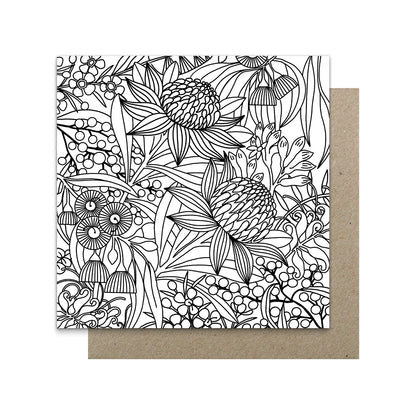 Earth Greetings 6 Greeting Colouring Cards, Dream In Flowers Design From The Claire Ishino Collection