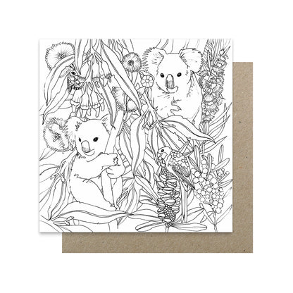 Earth Greetings 6 Greeting Colouring Cards, Wild Australia Design From The Victoria McGrane Collection