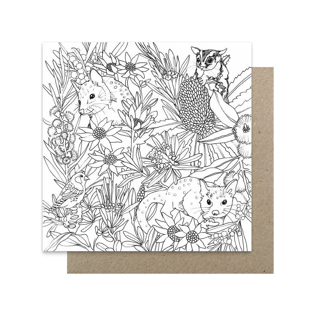 Earth Greetings 6 Greeting Colouring Cards, Wild Australia Design From The Victoria McGrane Collection