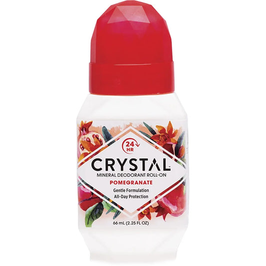 Crystal Deodorant Roll On 66mL, Pomegranate Fragrance