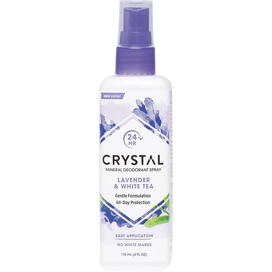 Crystal Deodorant Spray 118mL, Lavender & White Tea Fragrance