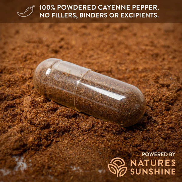 Nature's Sunshine Capsicum {Cayenne Pepper} 475mg, 100 Hard Capsules