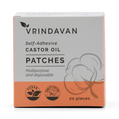Vrindavan Self-Adhesive Castor Oil 20 Patches, Targeted Application Of Castor Oil