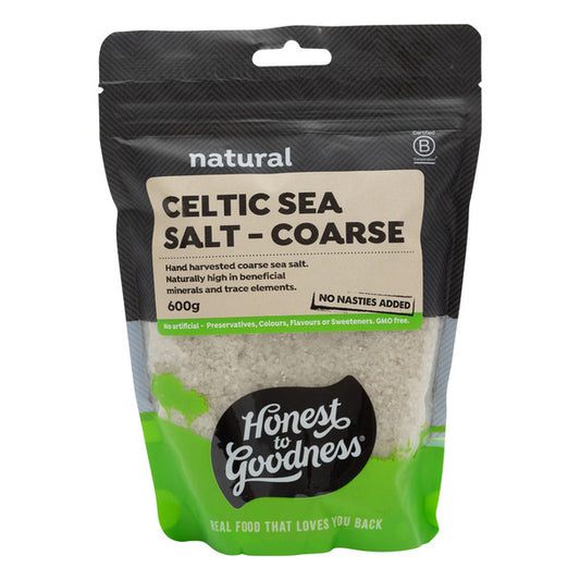 Honest To Goodness Celtic Sea Salt 600g, Coarse & Hand Harvested
