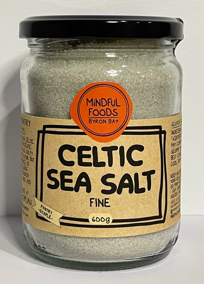 Mindful Foods Fine Celtic Sea Salt 300g Or 600g, Unrefined With Over 80 Trace Minerals