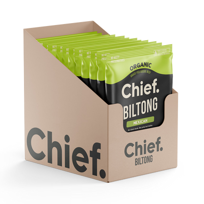 Chief. Mexican Flavoured Biltong 30g, Air Dried Steak