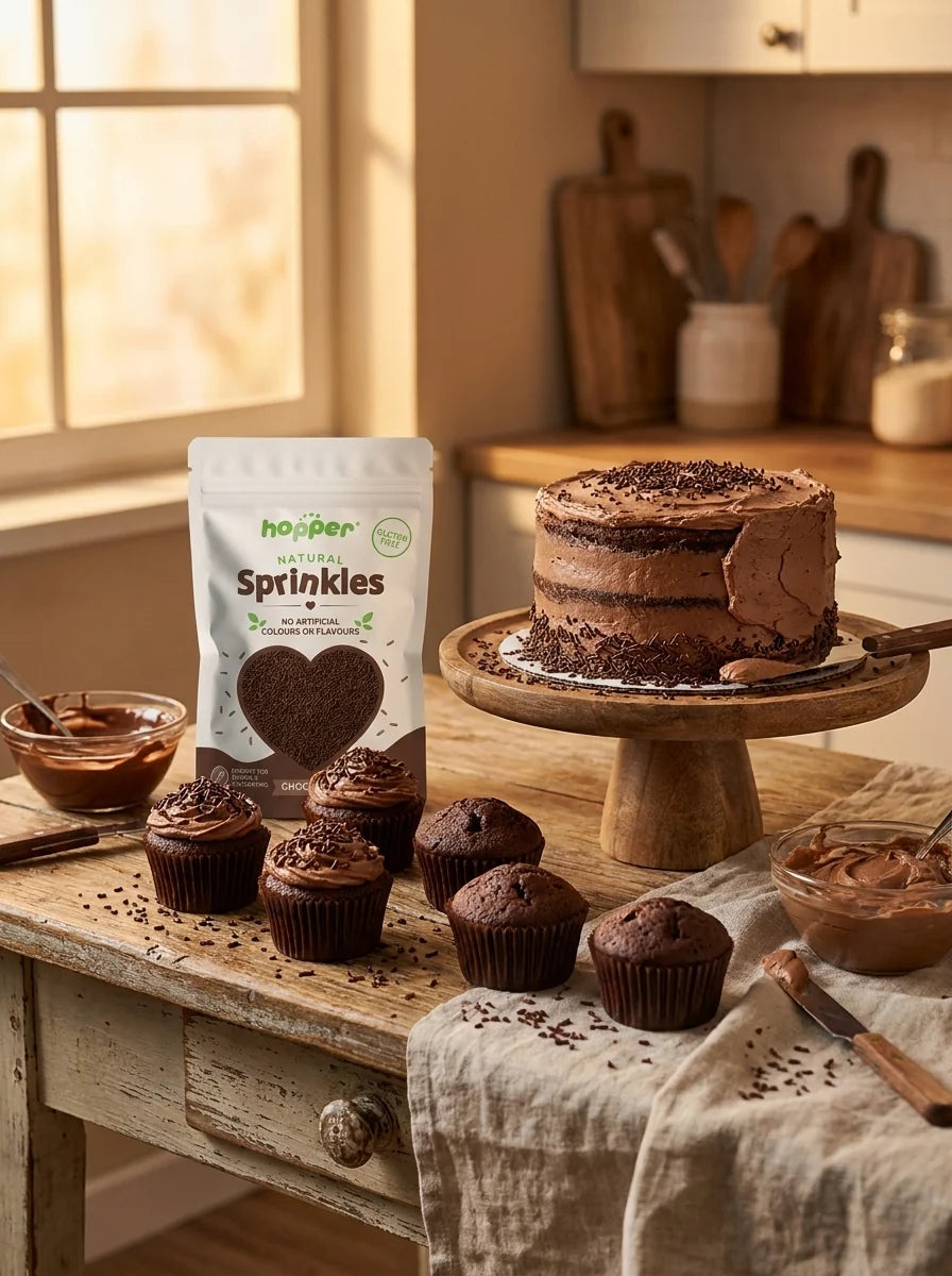 Hopper Gluten Free Chocolate Sprinkles 85g, No Artificial Colours Or Flavours