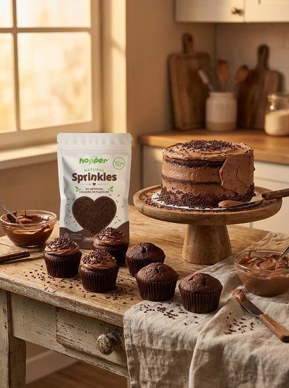 Hopper Gluten Free Chocolate Sprinkles 85g, No Artificial Colours Or Flavours
