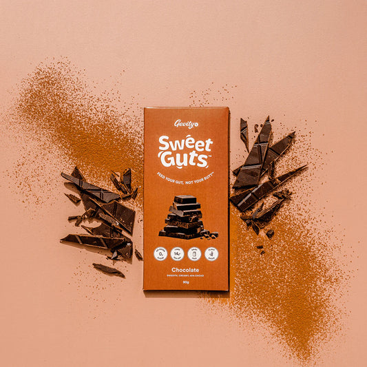 Gevity Sweet Guts Chocolate 90g, Smooth & Creamy 65% Cacao Feed Your Gut, Not Your Butt