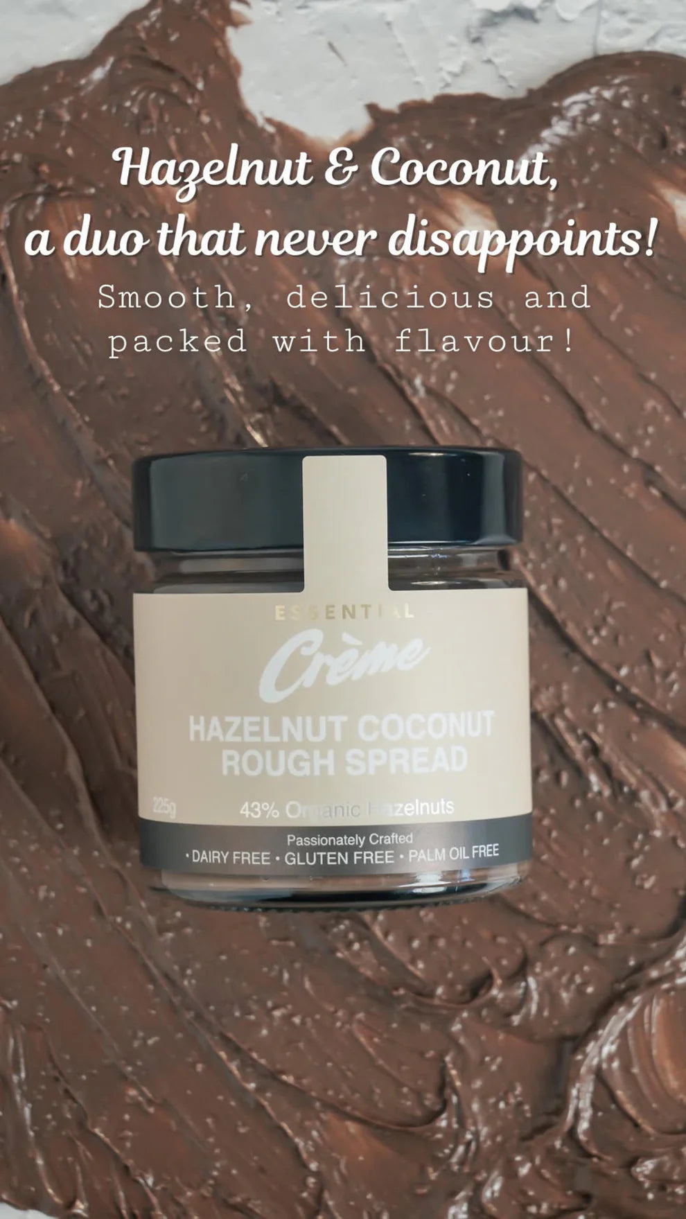 Essential Creme Hazelnut Coconut Spread 200g, Seed Oil Free