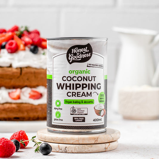 Honest To Goodness Organic Coconut Whipping Cream 400g, Dairy Free & Gluten Free