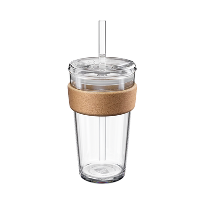 KeepCup Cold Cup M-12oz Or L-16oz, With A Cork Band & A Coffee Straw
