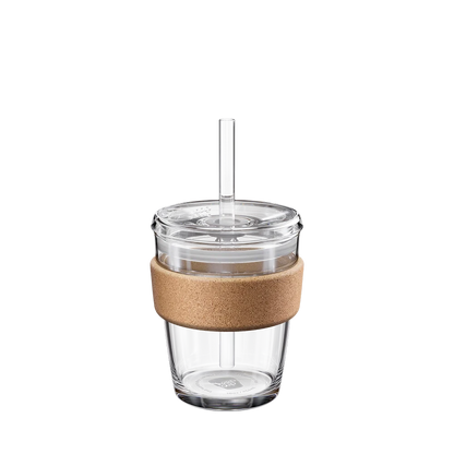 KeepCup Cold Cup M-12oz Or L-16oz, With A Cork Band & A Coffee Straw
