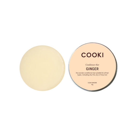 COOKI Ginger Conditioner Bar With Tin 75g, For All Hair types