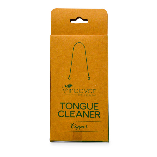 Vrindavan Oral Hygiene Tongue Cleaner; Effective Against Bad Breath With A Choice Of Either Stainless Steel Or Copper