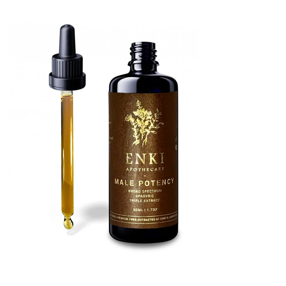 Enki Apothecary Male Potency Spagyric Tincture 50mL, Awakens the Masculine Primal Energy