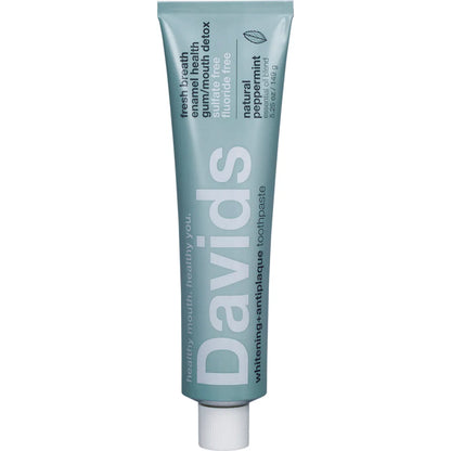 Davids Premium Whitening + Antiplaque Toothpaste 113g, Natural Peppermint Flavour