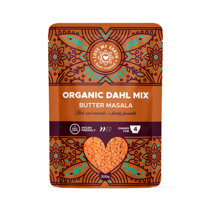 Love My Earth Organic Dahl Mix 200g, Butter Masala A Family Favourite