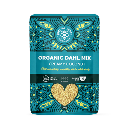 Love My Earth Organic Dahl Mix 200g, Creamy Coconut Mild & Calming