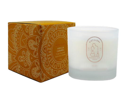 Distillery Fragrance House Triple Scented Soy Candle 190g, ADDICTION; Vanilla Caramel