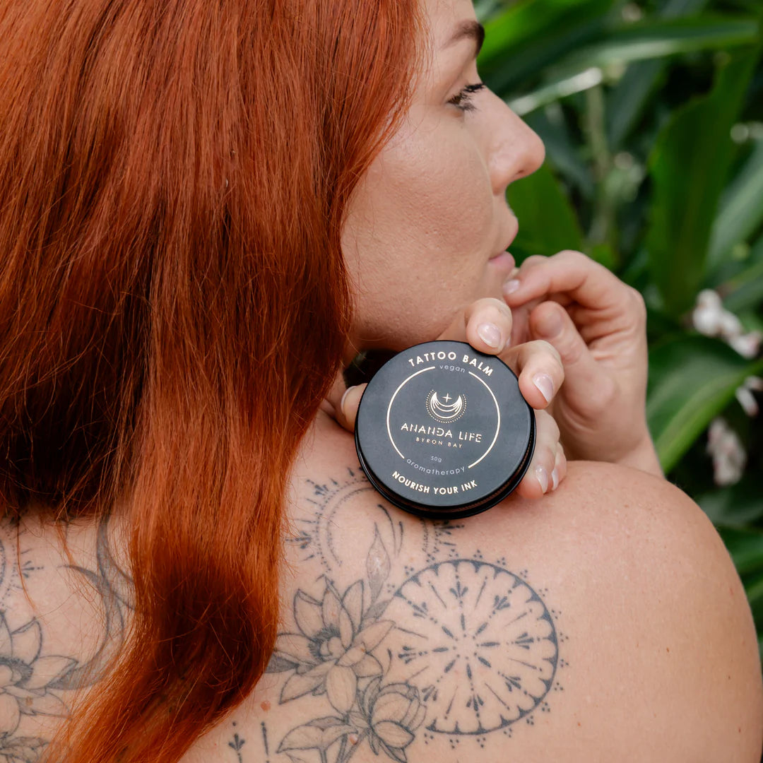 Ananda Life Vegan Aromatherapy Tattoo Balm 40g, To Support Healing & Preserve The Vibrancy of Body Art