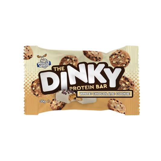 Muscle Moose The Dinky Protein Bar 35g Or 12X 35g Box, White Chocolate Cookie flavour