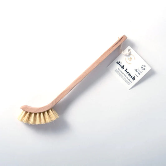 Good Change Store Dish Brush Wooden Handle With Plant Bristles, Naturally Biodegradable