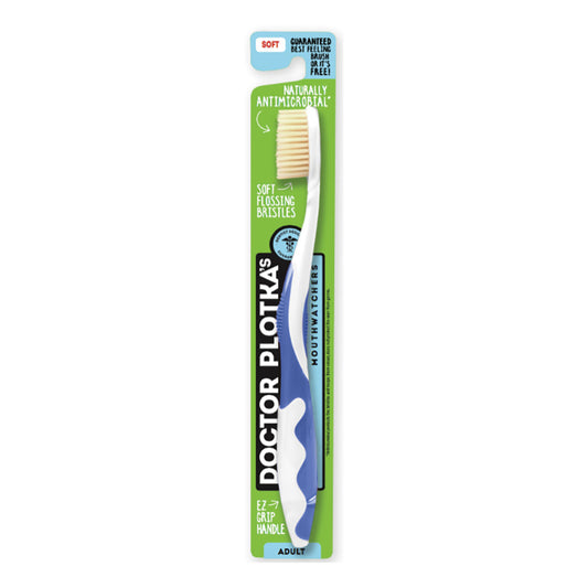 Doctor Plotka's Mouthwatchers Toothbrush Adult Soft, Blue, Green, Orange Or Red