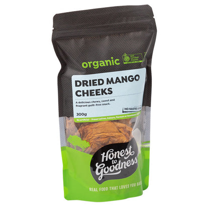 Honest To Goodness Dried Mango Cheeks 300g, Australian Certified Organic