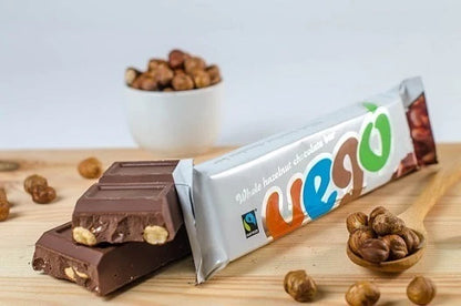 Vego Certified Organic Whole Hazelnut Chocolate Bar 65g Or 150g, Smooth & Creamy Chocolate