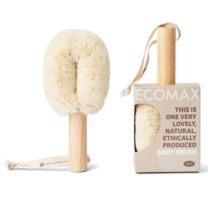 Eco Max Spa-Soft Jute Body Brush (1), Natural; Exfoliate, Detoxify & Energise {Mature Or Sensitive Skin}