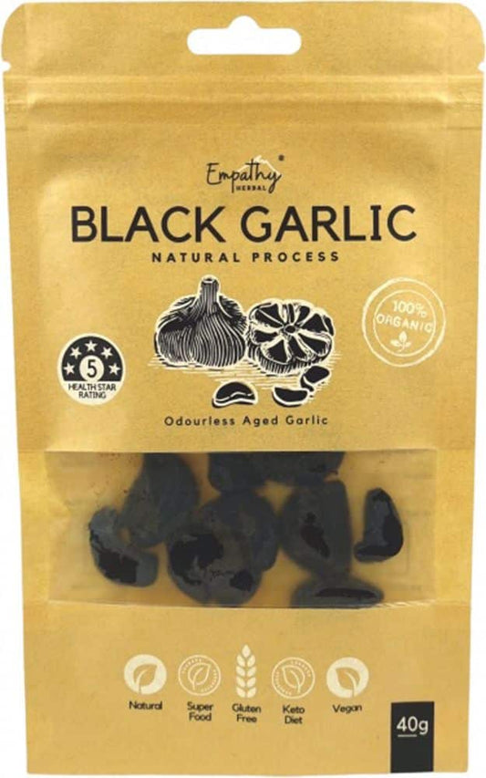 Empathy Herbal Black Garlic 40g, Odourless Aged Garlic